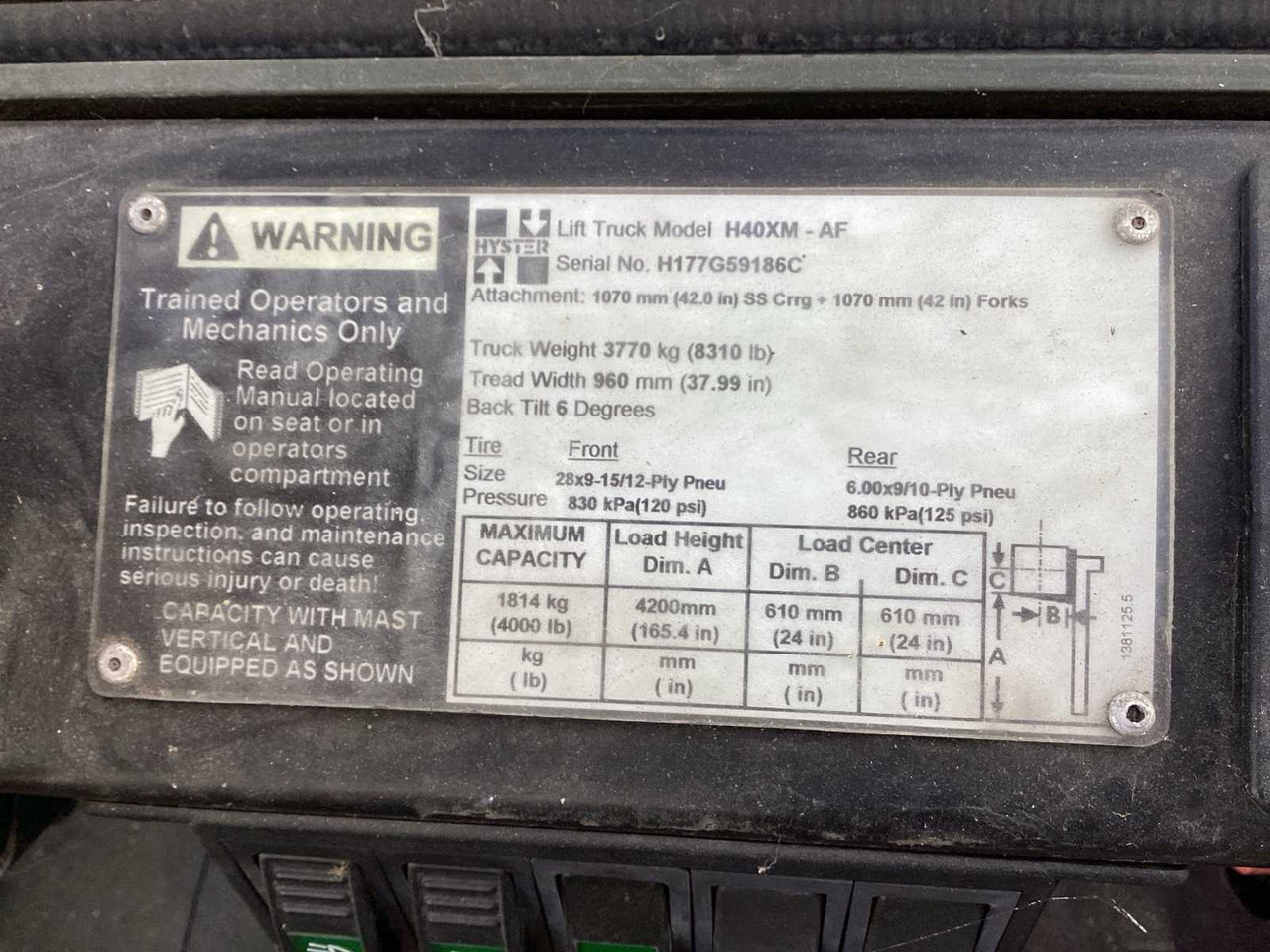 Vysokozdvižný vozík HYSTER H40XM FORKLIFT: obrázok 14