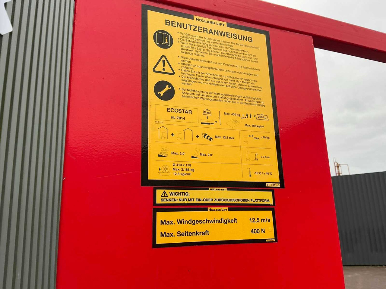 Pracovná plošina Holland lift HL-7814: obrázok 16 Pracovná plošina Holland lift HL-7814: obrázok 16