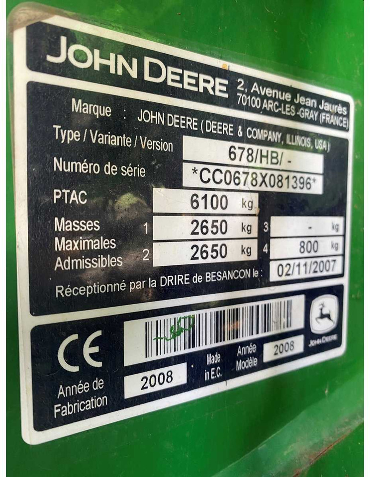 JOHN DEERE 678/HB/- - Lis na okrúhle balíky: obrázok 4 JOHN DEERE 678/HB/- - Lis na okrúhle balíky: obrázok 4