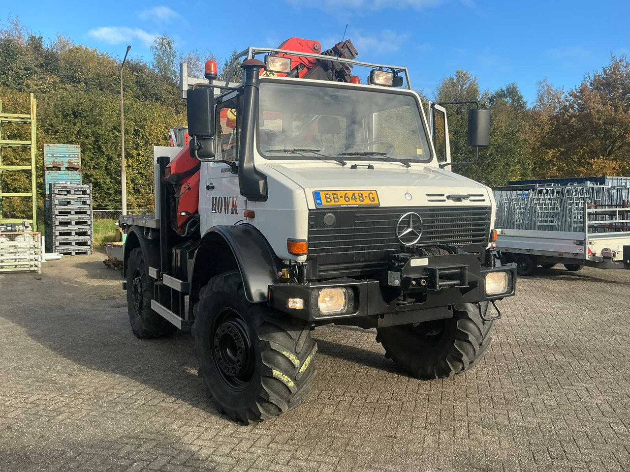 2002 MERCEDES-BENZ UNIMOG U2150L WITH PALFINGER PK 9501 CRANE AND AERIAL PLATFORM - Nákladné auto: obrázok 3 2002 MERCEDES-BENZ UNIMOG U2150L WITH PALFINGER PK 9501 CRANE AND AERIAL PLATFORM - Nákladné auto: obrázok 3