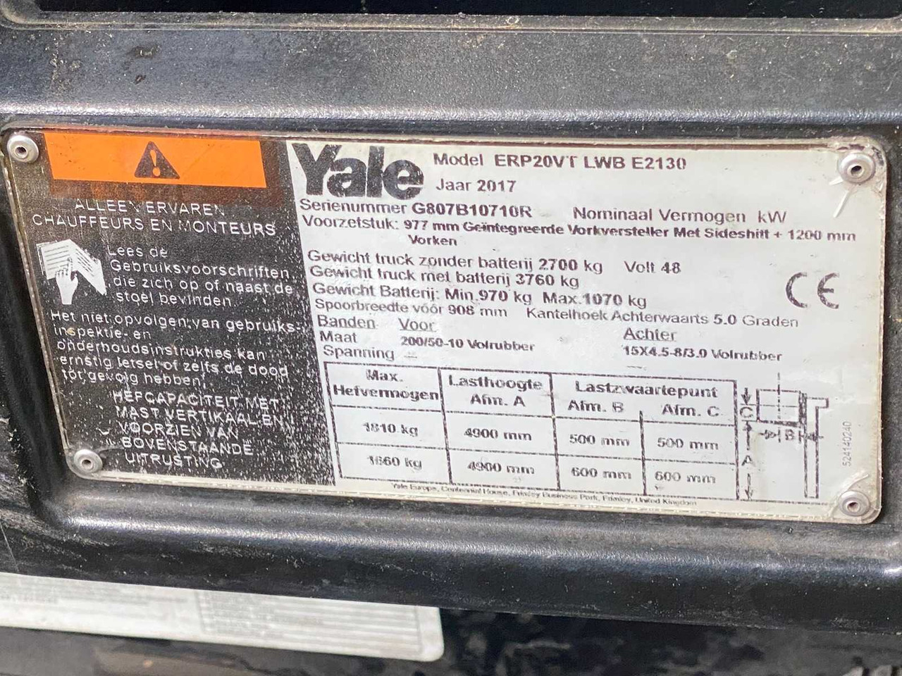 YALE - ERP20VT LWB - FORKLIFT - Vysokozdvižný vozík: obrázok 4 YALE - ERP20VT LWB - FORKLIFT - Vysokozdvižný vozík: obrázok 4