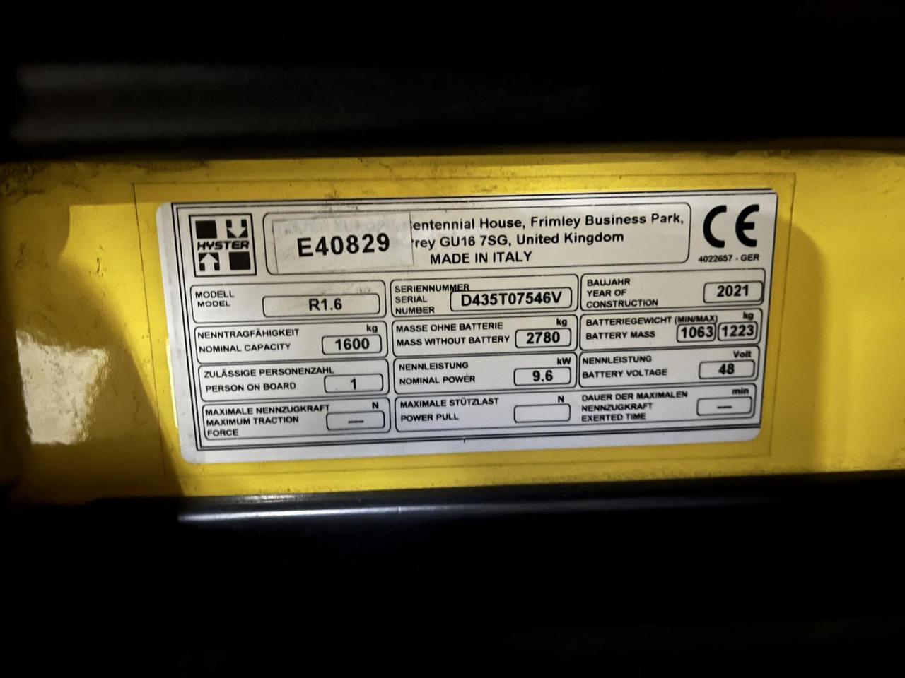 Hyster R1.6 - Skladový zakladač: obrázok 4 Hyster R1.6 - Skladový zakladač: obrázok 4