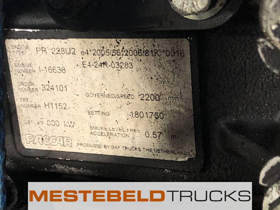 DAF Motor PR 228 U2 EEV - Motor pre Nákladné auto: obrázok 5 DAF Motor PR 228 U2 EEV - Motor pre Nákladné auto: obrázok 5