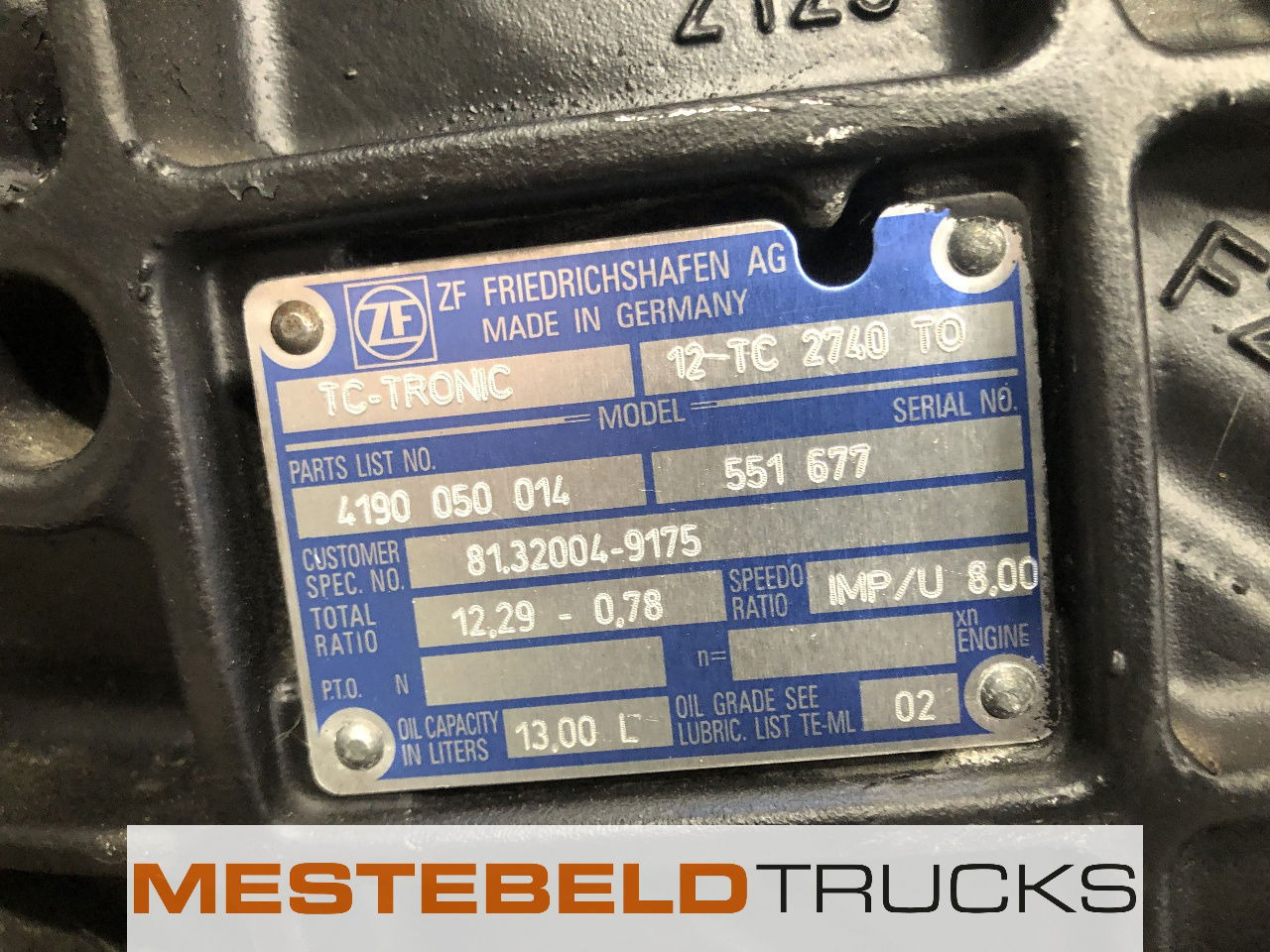 MAN Versnellingsbak 12TC 2740 TO - Prevodovka a diely pre Nákladné auto: obrázok 5 MAN Versnellingsbak 12TC 2740 TO - Prevodovka a diely pre Nákladné auto: obrázok 5