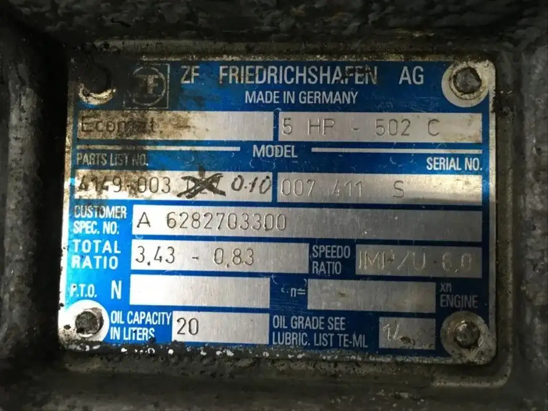 Mercedes-Benz Versnellingsbak 5HP502C - Prevodovka a diely pre Nákladné auto: obrázok 5 Mercedes-Benz Versnellingsbak 5HP502C - Prevodovka a diely pre Nákladné auto: obrázok 5