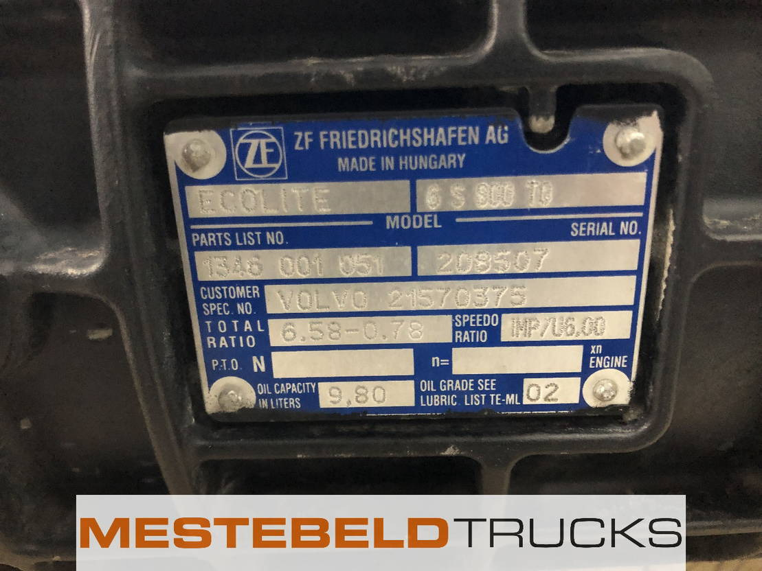 Volvo Versnellingsbak 6 S 800 FL - Prevodovka a diely pre Nákladné auto: obrázok 5 Volvo Versnellingsbak 6 S 800 FL - Prevodovka a diely pre Nákladné auto: obrázok 5