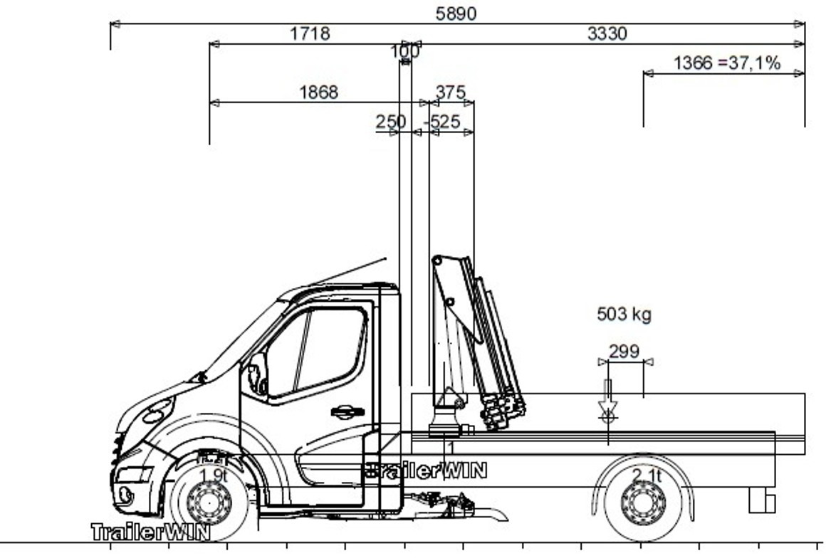 RENAULT Master L2H1 (neues Mod.) Alupritsche m. Kran - Dodávka valník: obrázok 1 RENAULT Master L2H1 (neues Mod.) Alupritsche m. Kran - Dodávka valník: obrázok 1