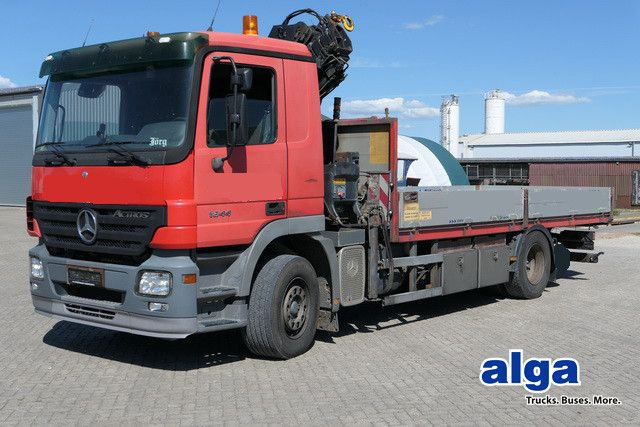 Mercedes-Benz 1844 L Actros 4x2, Hiab 144E-3, Funk, Voll-Luft - Valníkový/ Plošinový nákladný automobil, Auto s hydraulickou rukou: obrázok 1 Mercedes-Benz 1844 L Actros 4x2, Hiab 144E-3, Funk, Voll-Luft - Valníkový/ Plošinový nákladný automobil, Auto s hydraulickou rukou: obrázok 1