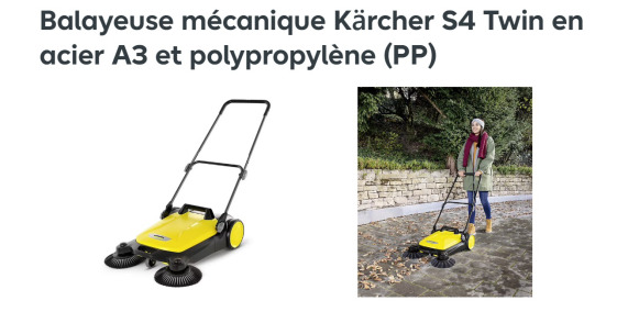 Balayeuse mécanique KARCHER S 4 Twin - Priemyselný zametací stroj: obrázok 2 Balayeuse mécanique KARCHER S 4 Twin - Priemyselný zametací stroj: obrázok 2