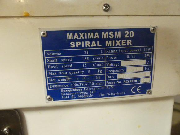 Pétrin Maxima MSM20 - Pekárensky stroj: obrázok 2 Pétrin Maxima MSM20 - Pekárensky stroj: obrázok 2