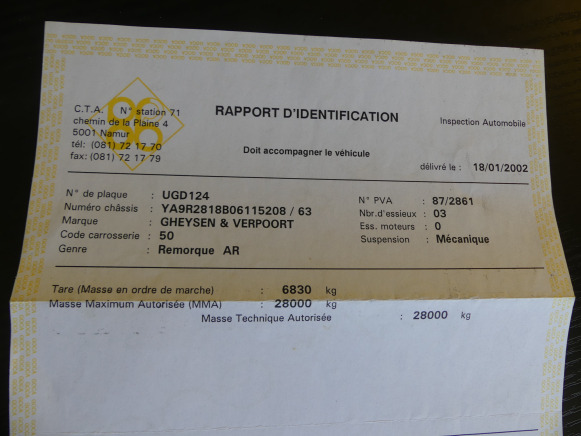 Remorque porte engin Gheysen&Verpoort R2818B - Príves prepravník áut: obrázok 4 Remorque porte engin Gheysen&Verpoort R2818B - Príves prepravník áut: obrázok 4