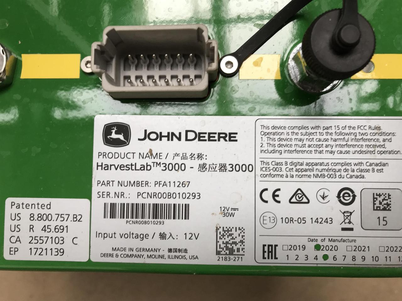 John Deere HarvestLab 3000 - Navigačný systém pre Poľnohospodárske stroje: obrázok 5 John Deere HarvestLab 3000 - Navigačný systém pre Poľnohospodárske stroje: obrázok 5