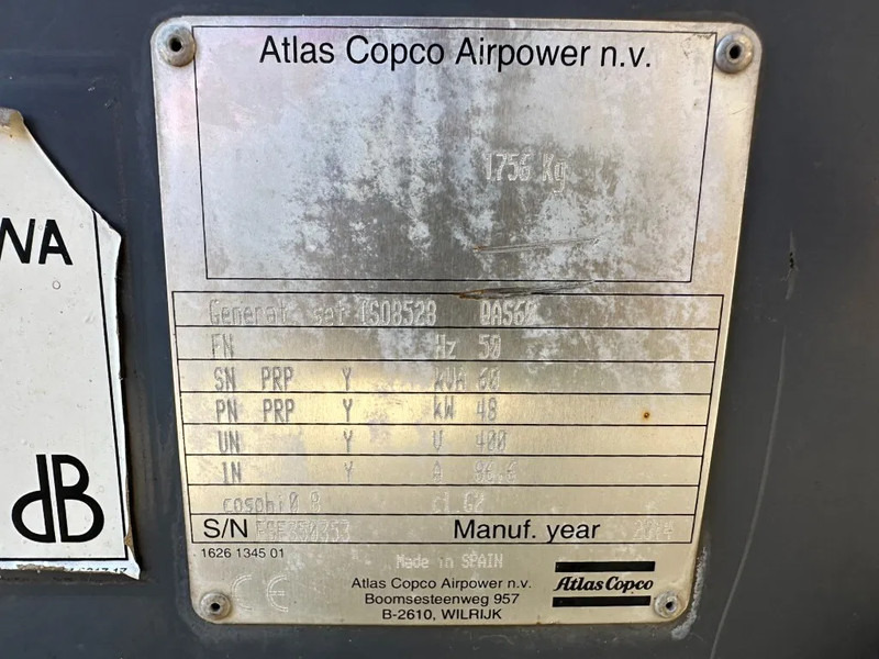 Atlas-Copco QAS 60 Perkins Leroy Somer 60 kVA Silent Rental generatorset - Elektrický generátor: obrázok 4 Atlas-Copco QAS 60 Perkins Leroy Somer 60 kVA Silent Rental generatorset - Elektrický generátor: obrázok 4