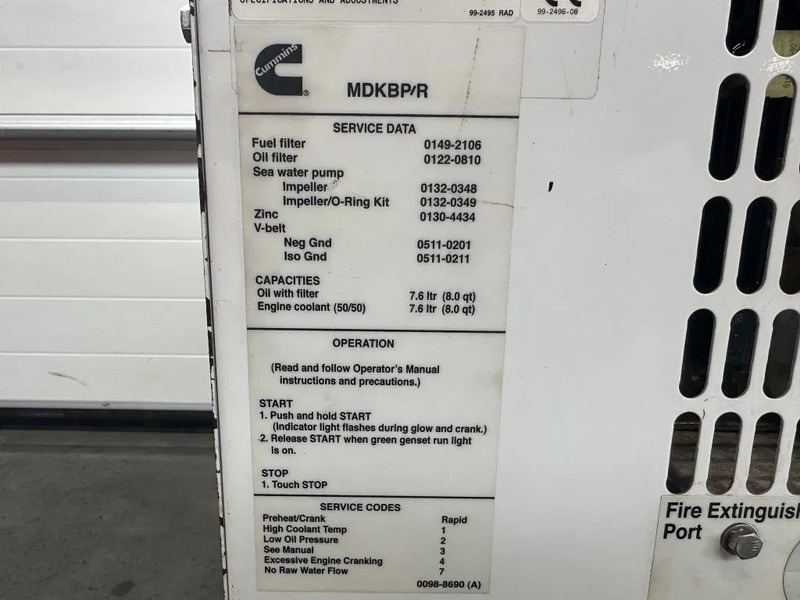 Cummins Onan MDKBP Kubota 4 cilinder Diesel 13.5 kVA Marine Silent generatorset - Elektrický generátor: obrázok 5 Cummins Onan MDKBP Kubota 4 cilinder Diesel 13.5 kVA Marine Silent generatorset - Elektrický generátor: obrázok 5
