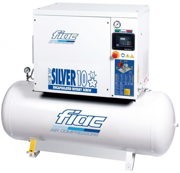 Fiac New Silver 10 / 300 Silent 7.5 kW 860 L / min 10 bar Elektrische Schroefcompressor met ketel - Vzduchový kompresor: obrázok 1 Fiac New Silver 10 / 300 Silent 7.5 kW 860 L / min 10 bar Elektrische Schroefcompressor met ketel - Vzduchový kompresor: obrázok 1