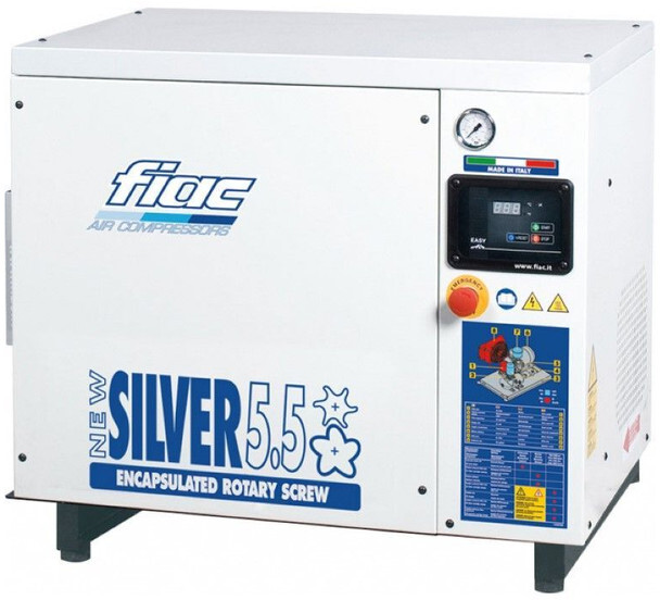 Fiac New Silver 3 Silent 2.2 kW 3 PK 280 L / min 10 Bar Elektrische Schroefcompressor - Vzduchový kompresor: obrázok 1 Fiac New Silver 3 Silent 2.2 kW 3 PK 280 L / min 10 Bar Elektrische Schroefcompressor - Vzduchový kompresor: obrázok 1