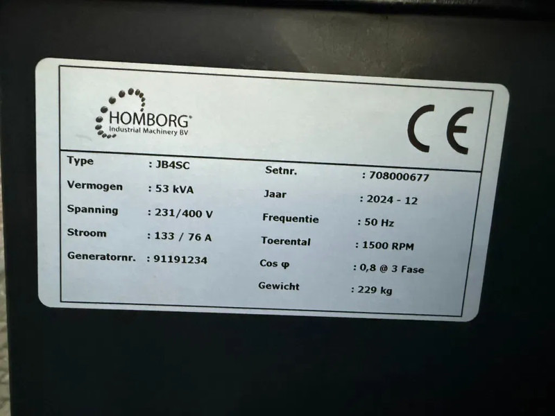 GENERATOR JB4SC Aftak As generatorset 53 kVA Trekker Aggregaat as New ! - Elektrický generátor: obrázok 5 GENERATOR JB4SC Aftak As generatorset 53 kVA Trekker Aggregaat as New ! - Elektrický generátor: obrázok 5