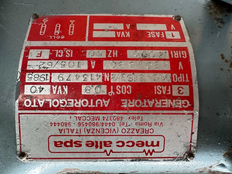 Hatz 3M40L Mecc Alte Spa 40 kVA generatorset ex Emergency ! 22 hours ! - Elektrický generátor: obrázok 5 Hatz 3M40L Mecc Alte Spa 40 kVA generatorset ex Emergency ! 22 hours ! - Elektrický generátor: obrázok 5