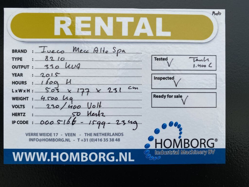 Elektrický generátor Iveco 8210 Mecc Alte Spa 330 kVA Silent generatorset: obrázok 17 Elektrický generátor Iveco 8210 Mecc Alte Spa 330 kVA Silent generatorset: obrázok 17