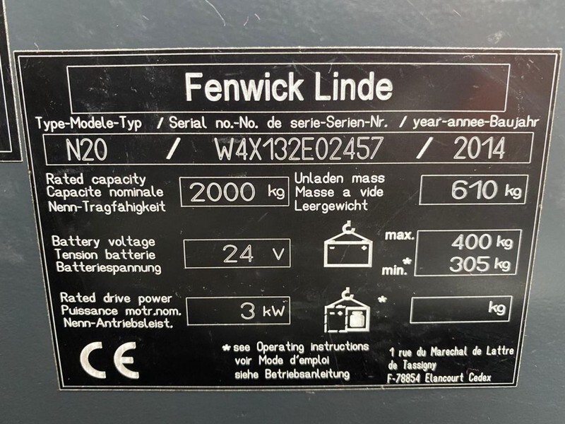 Linde N20 2 ton Elektrische Orderpicker Meerijder Palletwagen - Paletový vozík: obrázok 3 Linde N20 2 ton Elektrische Orderpicker Meerijder Palletwagen - Paletový vozík: obrázok 3