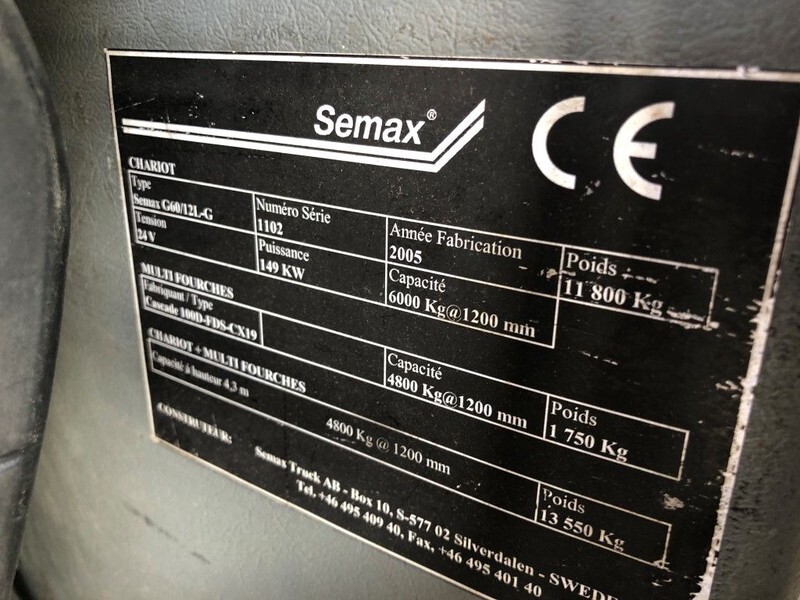 Semax Semax G60/12L-G 6 ton LPG Heftruck - Plynový vysokozdvižný vozík: obrázok 3 Semax Semax G60/12L-G 6 ton LPG Heftruck - Plynový vysokozdvižný vozík: obrázok 3