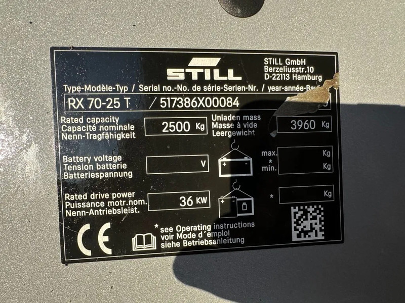 Still RX70-25 T 2.5 ton Duplex Sideshift LPG Heftruck 2020 - Plynový vysokozdvižný vozík: obrázok 3 Still RX70-25 T 2.5 ton Duplex Sideshift LPG Heftruck 2020 - Plynový vysokozdvižný vozík: obrázok 3