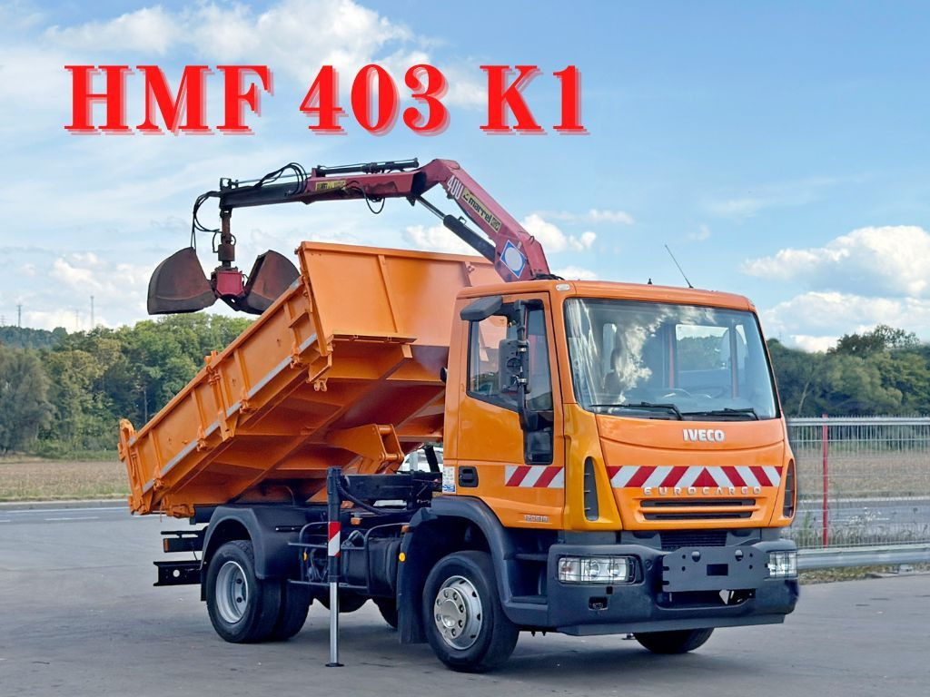 Iveco EUROCARGO 120E18 * HMF 403 K1 * TOPZUSTAND - Auto s hydraulickou rukou, Sklápač: obrázok 1 Iveco EUROCARGO 120E18 * HMF 403 K1 * TOPZUSTAND - Auto s hydraulickou rukou, Sklápač: obrázok 1
