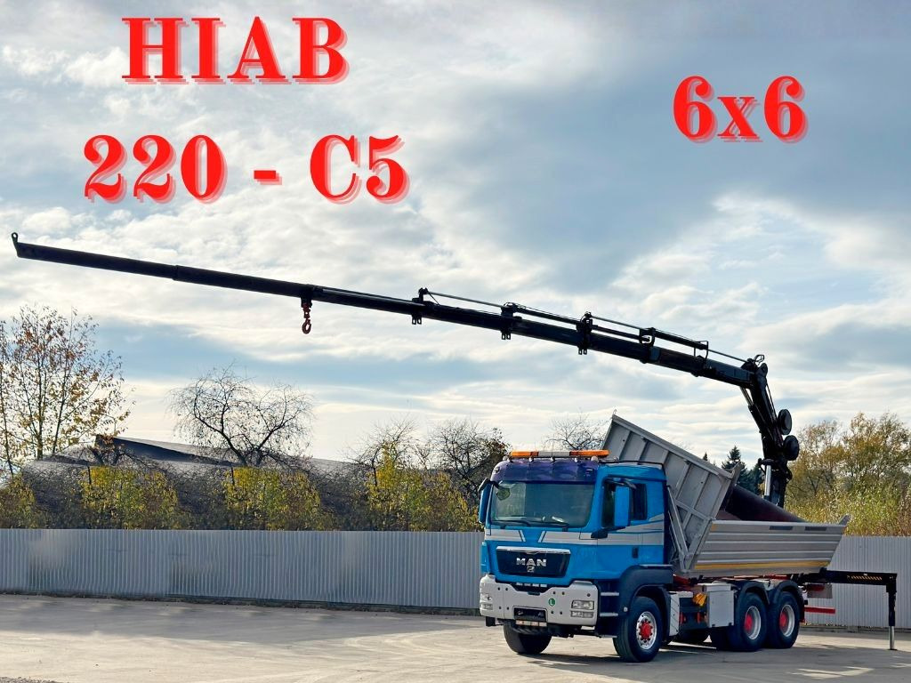 MAN TGS 26.480 * HIAB 220 - C5 + FUNK / 6x6 - Sklápač, Auto s hydraulickou rukou: obrázok 1 MAN TGS 26.480 * HIAB 220 - C5 + FUNK / 6x6 - Sklápač, Auto s hydraulickou rukou: obrázok 1