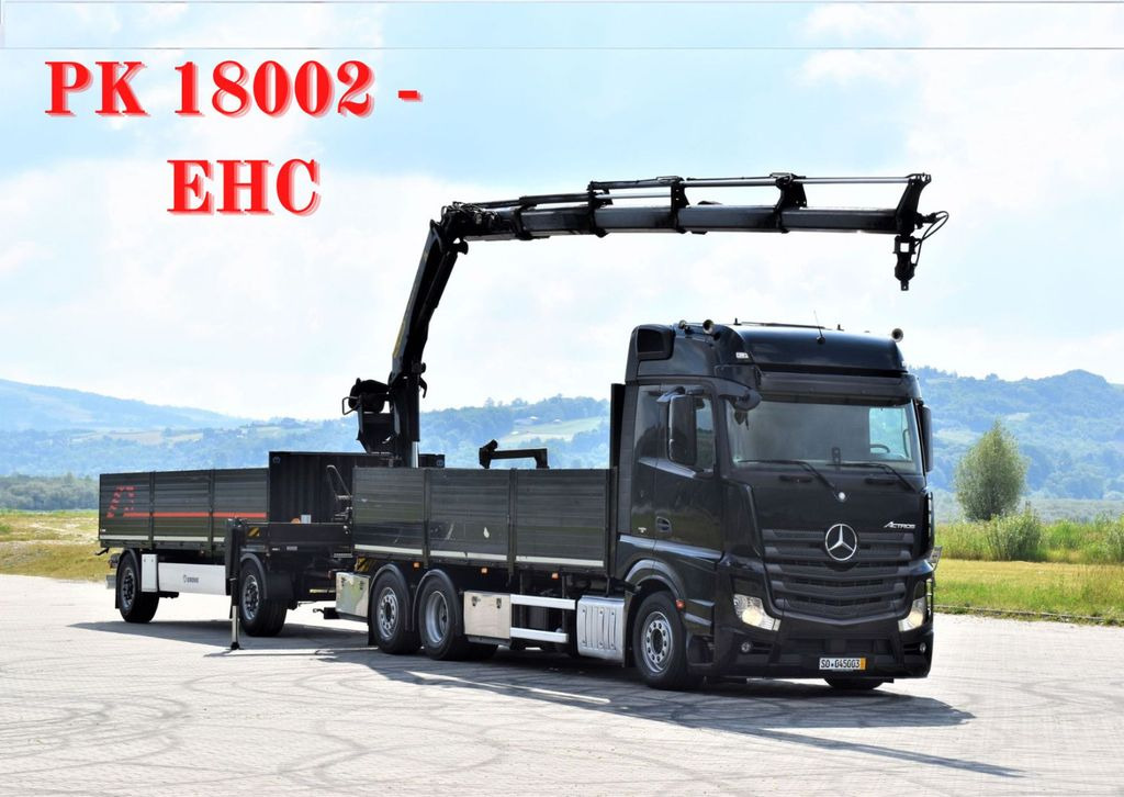 Mercedes-Benz ACTROS 2542 + PK18002-EH C/FUNK + Anhänger! Mercedes-Benz ACTROS 2542 + PK18002-EH C/FUNK + Anhänger! - Auto s hydraulickou rukou, Valníkový/ Plošinový nákladný automobil: obrázok 1 Mercedes-Benz ACTROS 2542 + PK18002-EH C/FUNK + Anhänger! Mercedes-Benz ACTROS 2542 + PK18002-EH C/FUNK + Anhänger! - Auto s hydraulickou rukou, Valníkový/ Plošinový nákladný automobil: obrázok 1