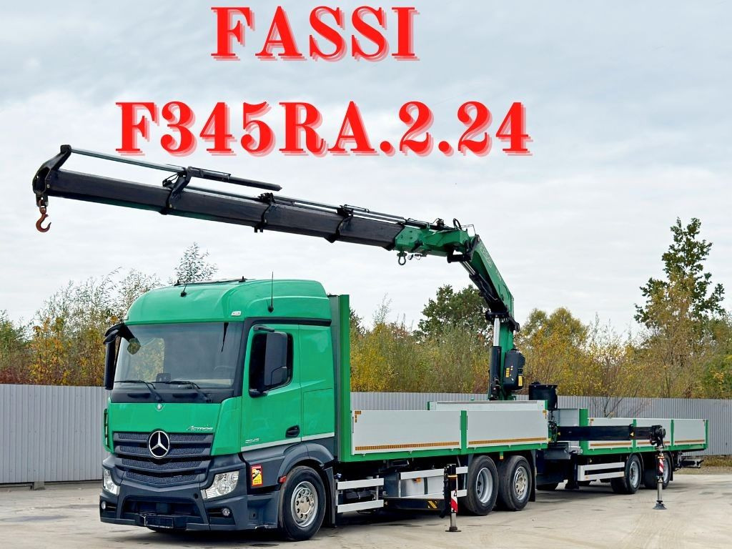 Mercedes-Benz ACTROS 2645* FASSI F345 RA 2.4/FUNK+Anhänger - Auto s hydraulickou rukou: obrázok 1 Mercedes-Benz ACTROS 2645* FASSI F345 RA 2.4/FUNK+Anhänger - Auto s hydraulickou rukou: obrázok 1