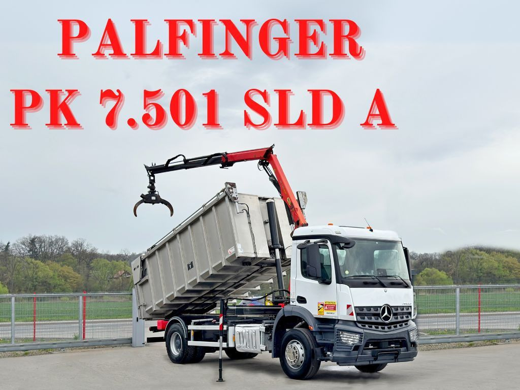 Mercedes-Benz AROCS 1830* KIPPER 5,00m * PK 7.501 SLD A + FUNK - Auto s hydraulickou rukou: obrázok 1 Mercedes-Benz AROCS 1830* KIPPER 5,00m * PK 7.501 SLD A + FUNK - Auto s hydraulickou rukou: obrázok 1