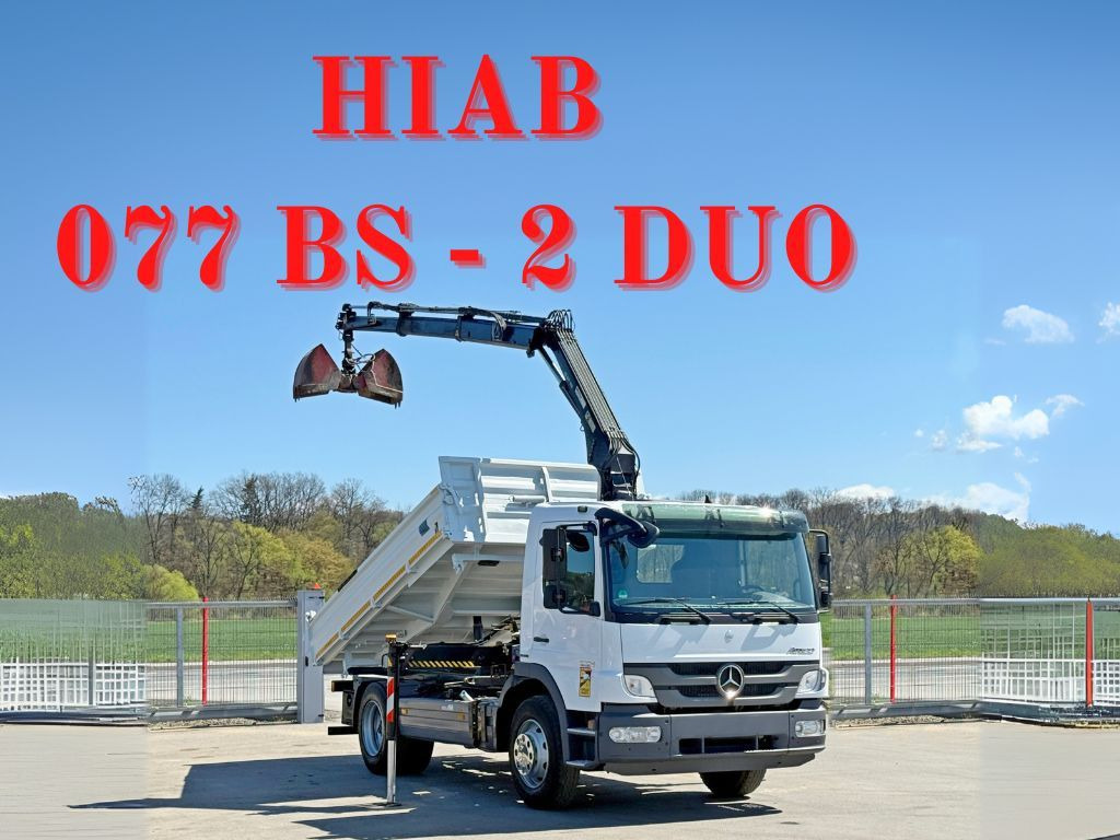 Mercedes-Benz ATEGO 1224 * KIPPER 4,00 m * HIAB 077 BS - 2 DUO - Auto s hydraulickou rukou: obrázok 1 Mercedes-Benz ATEGO 1224 * KIPPER 4,00 m * HIAB 077 BS - 2 DUO - Auto s hydraulickou rukou: obrázok 1