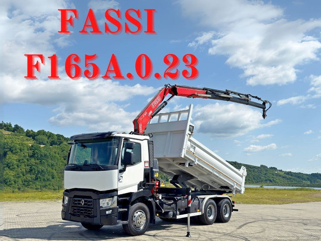 Renault C 430 * FASSI F165A.0.23 + FUNK * 6x4 - Sklápač, Auto s hydraulickou rukou: obrázok 1 Renault C 430 * FASSI F165A.0.23 + FUNK * 6x4 - Sklápač, Auto s hydraulickou rukou: obrázok 1