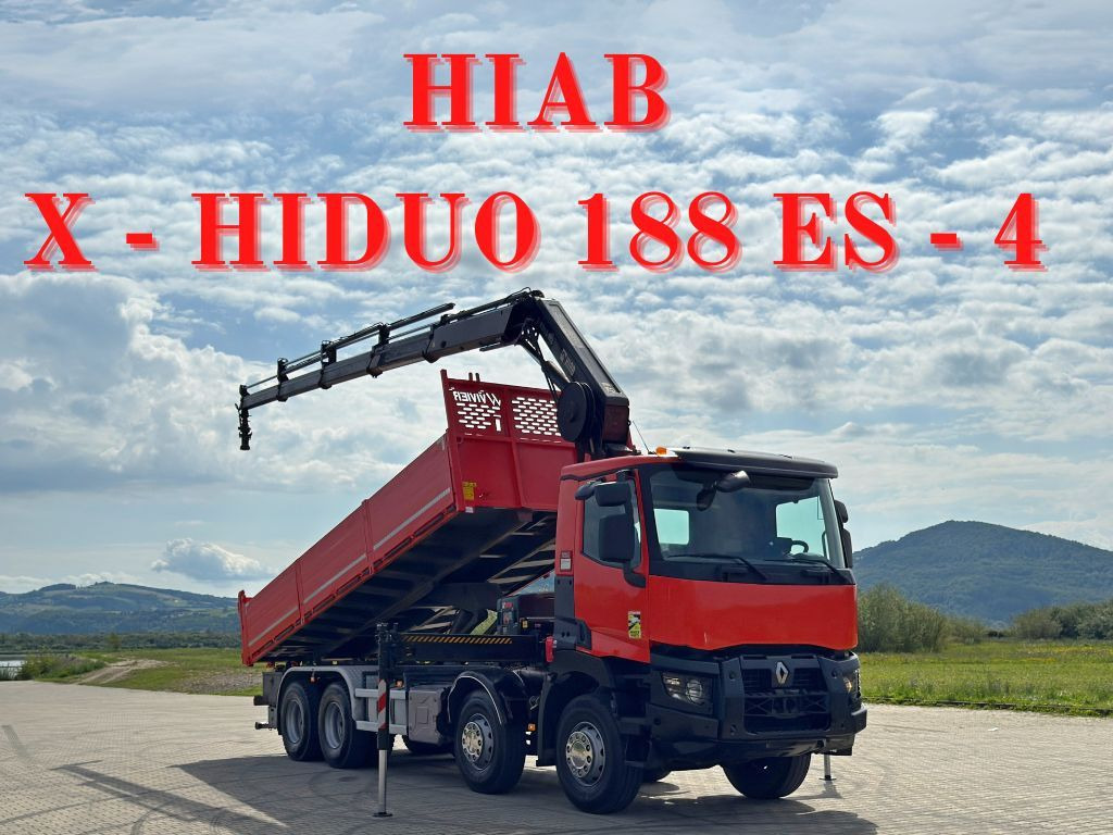 Renault C 430 *KIPPER 6,80m* HIAB X-HIDUO 188 ES-4 * 8x4 - Sklápač, Auto s hydraulickou rukou: obrázok 1 Renault C 430 *KIPPER 6,80m* HIAB X-HIDUO 188 ES-4 * 8x4 - Sklápač, Auto s hydraulickou rukou: obrázok 1