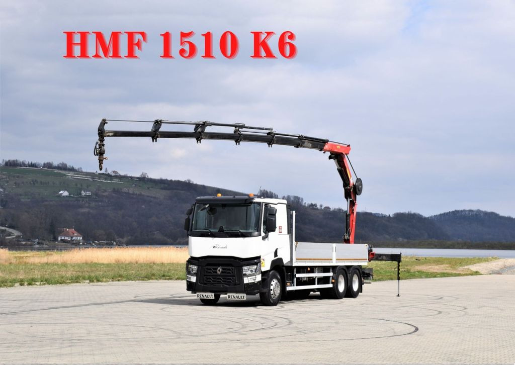 Renault C 460 * HMF 1510 K6 + FUNK * 6x4 - Auto s hydraulickou rukou, Valníkový/ Plošinový nákladný automobil: obrázok 1 Renault C 460 * HMF 1510 K6 + FUNK * 6x4 - Auto s hydraulickou rukou, Valníkový/ Plošinový nákladný automobil: obrázok 1