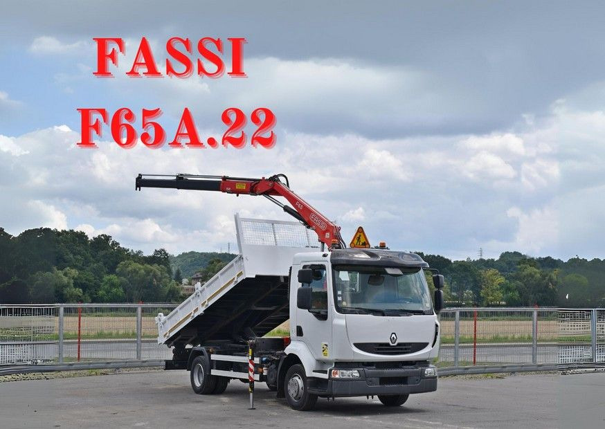 Renault MIDLUM 220 DXI *KIPPER 4,20m *FASSI F65A.22 - Auto s hydraulickou rukou, Sklápač: obrázok 1 Renault MIDLUM 220 DXI *KIPPER 4,20m *FASSI F65A.22 - Auto s hydraulickou rukou, Sklápač: obrázok 1