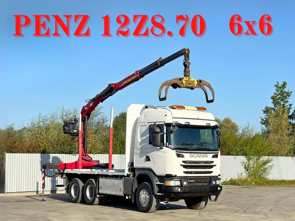Scania G490* HOLZTRANSPORTER * PENZ 12Z8.70* 6x6 - Nákladné vozidlo na prepravu dreva, Auto s hydraulickou rukou: obrázok 1 Scania G490* HOLZTRANSPORTER * PENZ 12Z8.70* 6x6 - Nákladné vozidlo na prepravu dreva, Auto s hydraulickou rukou: obrázok 1
