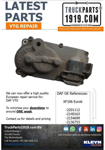 DAF VTG REPARATIE 2393599 / 2348173 / 2296204 / 2201112 / 2140163 / 2154699 / 2136753 EURO6 - Motor a diely pre Nákladné auto: obrázok 1 DAF VTG REPARATIE 2393599 / 2348173 / 2296204 / 2201112 / 2140163 / 2154699 / 2136753 EURO6 - Motor a diely pre Nákladné auto: obrázok 1