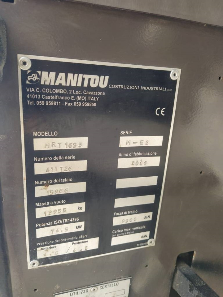 Manitou 1635 - Teleskopický nakladač: obrázok 5 Manitou 1635 - Teleskopický nakladač: obrázok 5