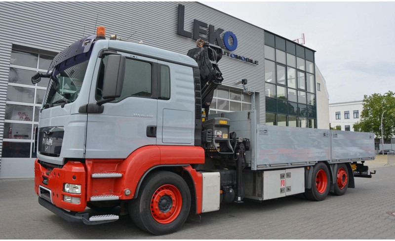 MAN 6,4 m Flatbed + Crane HIAB 211EP 6X2 KRAN HIAB 211EP 6.5m Container Pr - Valníkový/ Plošinový nákladný automobil, Auto s hydraulickou rukou: obrázok 1 MAN 6,4 m Flatbed + Crane HIAB 211EP 6X2 KRAN HIAB 211EP 6.5m Container Pr - Valníkový/ Plošinový nákladný automobil, Auto s hydraulickou rukou: obrázok 1