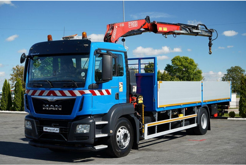 MAN TGS 18.320 / 4x2 / BURTOWY - 6,8 M + HDS FASSI F135 / wysów : 8 - Valníkový/ Plošinový nákladný automobil, Auto s hydraulickou rukou: obrázok 1 MAN TGS 18.320 / 4x2 / BURTOWY - 6,8 M + HDS FASSI F135 / wysów : 8 - Valníkový/ Plošinový nákladný automobil, Auto s hydraulickou rukou: obrázok 1