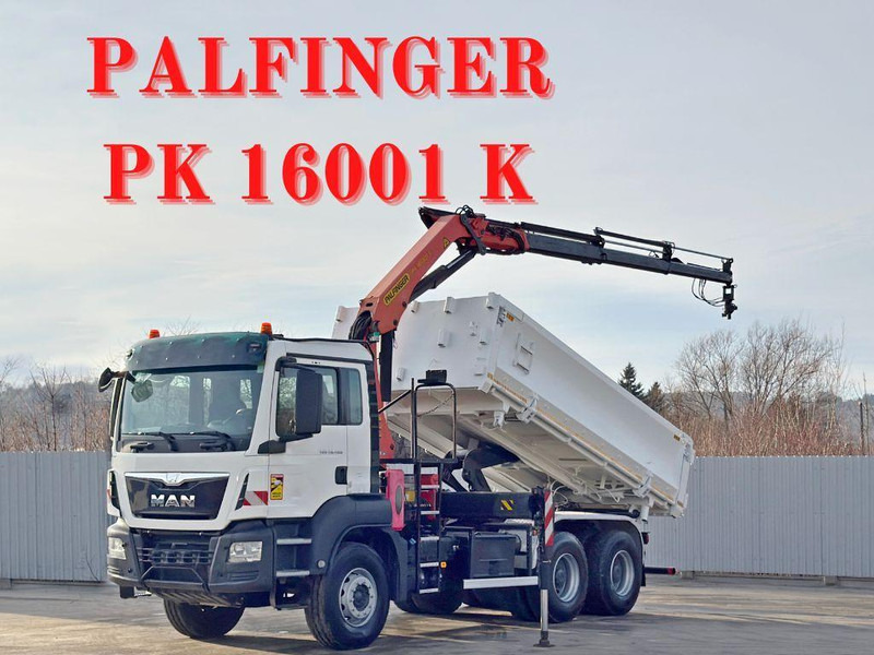 MAN TGS 26.400 * PALFINGER PK 16001 K + FUNK * 6x4 - Valníkový/ Plošinový nákladný automobil, Auto s hydraulickou rukou: obrázok 1 MAN TGS 26.400 * PALFINGER PK 16001 K + FUNK * 6x4 - Valníkový/ Plošinový nákladný automobil, Auto s hydraulickou rukou: obrázok 1