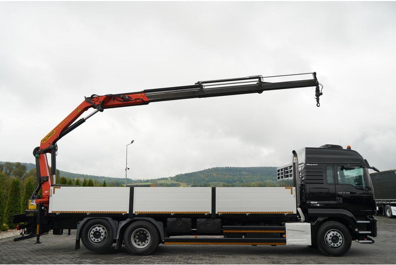 Valníkový/ Plošinový nákladný automobil, Auto s hydraulickou rukou MAN TGS 26.440 / 6X2 / SKRZYNIOWY 7,5 M / OŚ PODNOSZONA  + HDS PALFI: obrázok 8