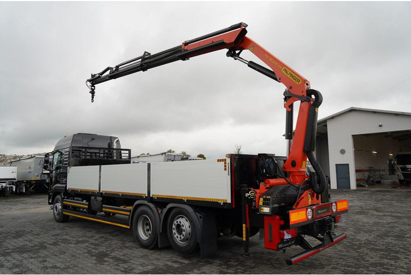 Valníkový/ Plošinový nákladný automobil, Auto s hydraulickou rukou MAN TGS 26.440 / 6X2 / SKRZYNIOWY 7,5 M / OŚ PODNOSZONA  + HDS PALFI: obrázok 6