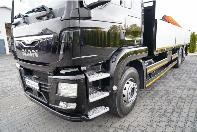 Valníkový/ Plošinový nákladný automobil, Auto s hydraulickou rukou MAN TGS 26.440 / 6X2 / SKRZYNIOWY 7,5 M / OŚ PODNOSZONA  + HDS PALFI: obrázok 16