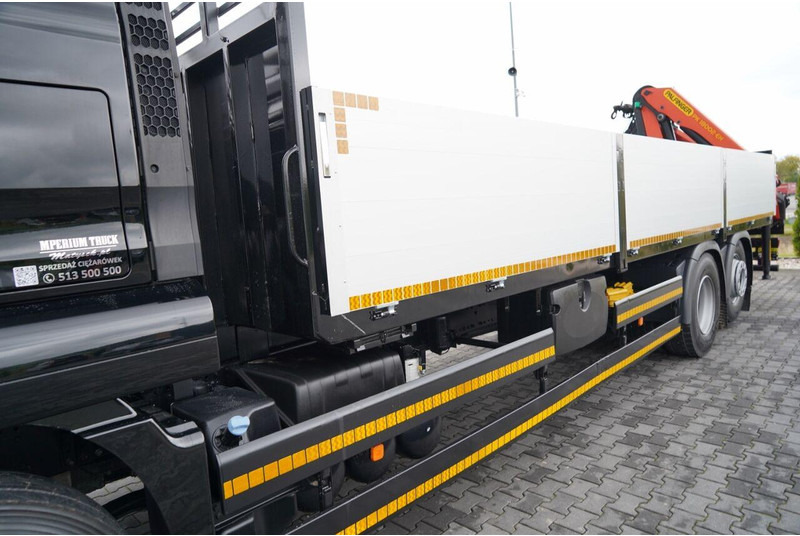 Valníkový/ Plošinový nákladný automobil, Auto s hydraulickou rukou MAN TGS 26.440 / 6X2 / SKRZYNIOWY 7,5 M / OŚ PODNOSZONA  + HDS PALFI: obrázok 17
