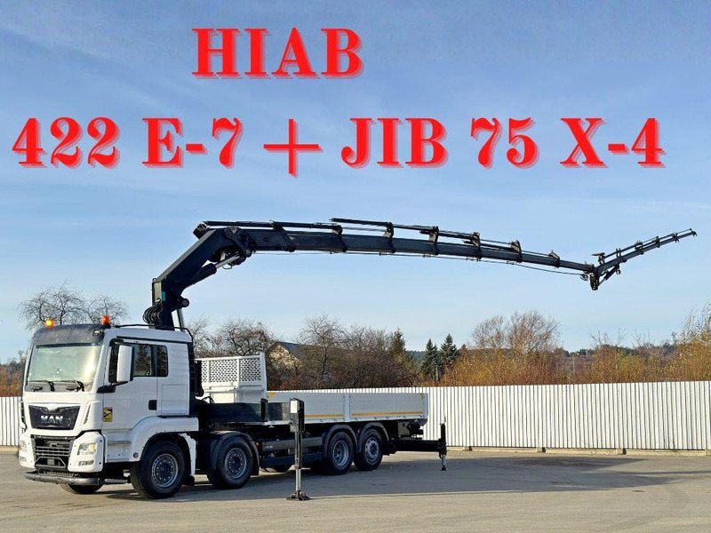 MAN TGS 35.440* HIAB 422 E-7 + JIB 75 X-4 + FUNK - Valníkový/ Plošinový nákladný automobil, Auto s hydraulickou rukou: obrázok 1 MAN TGS 35.440* HIAB 422 E-7 + JIB 75 X-4 + FUNK - Valníkový/ Plošinový nákladný automobil, Auto s hydraulickou rukou: obrázok 1