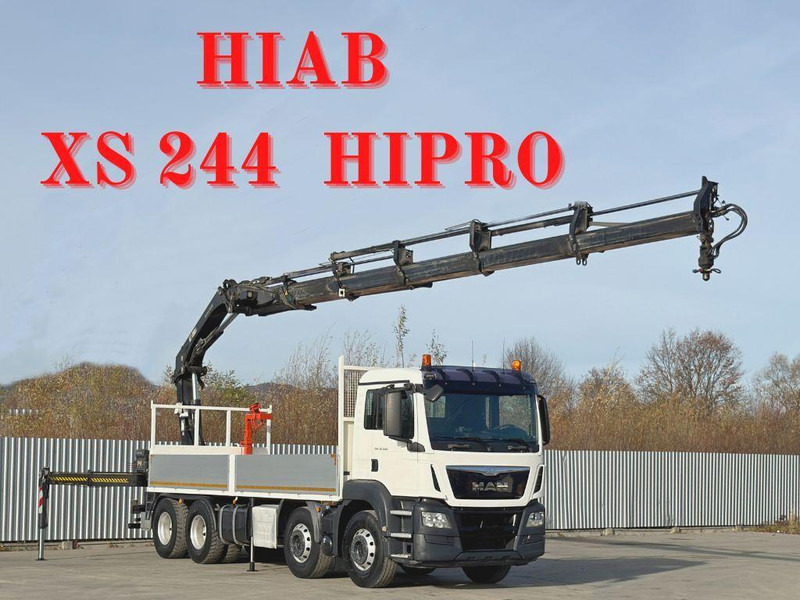 MAN TGS 35.440 * HIAB XS 244 HIPRO +FUNK / 8x4 - Valníkový/ Plošinový nákladný automobil, Auto s hydraulickou rukou: obrázok 1 MAN TGS 35.440 * HIAB XS 244 HIPRO +FUNK / 8x4 - Valníkový/ Plošinový nákladný automobil, Auto s hydraulickou rukou: obrázok 1