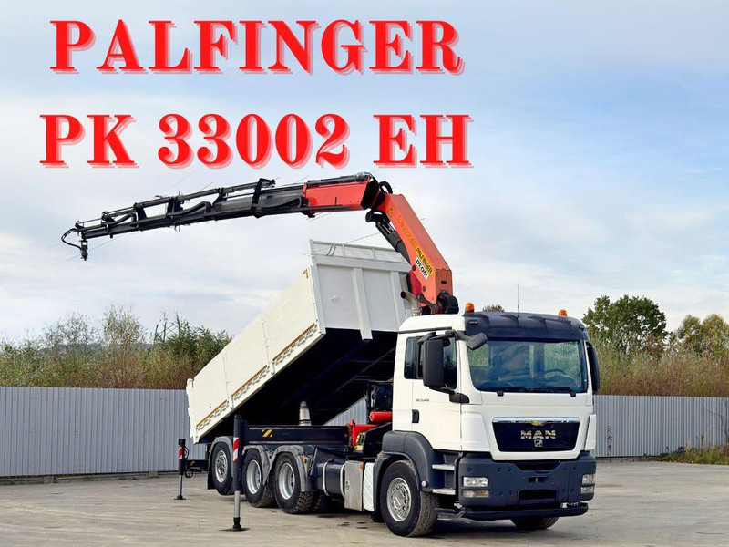 MAN TGS 35.440 * PALFINGER PK 33002 EH +FUNK / 8x4 - Sklápač, Auto s hydraulickou rukou: obrázok 1 MAN TGS 35.440 * PALFINGER PK 33002 EH +FUNK / 8x4 - Sklápač, Auto s hydraulickou rukou: obrázok 1