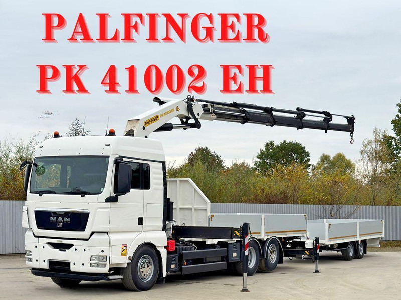 MAN TGX 26.440 * PK 41002-EH + FUNK + Anhänger*TOP - Valníkový/ Plošinový nákladný automobil, Auto s hydraulickou rukou: obrázok 1 MAN TGX 26.440 * PK 41002-EH + FUNK + Anhänger*TOP - Valníkový/ Plošinový nákladný automobil, Auto s hydraulickou rukou: obrázok 1